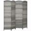 Paravent 4 panneaux HOMcom, paravent pliant de 6 pi de hauteur, cloison en bois autoportante tissée à la main pour le bureau à domicile, chambre à coucher, gris mixte