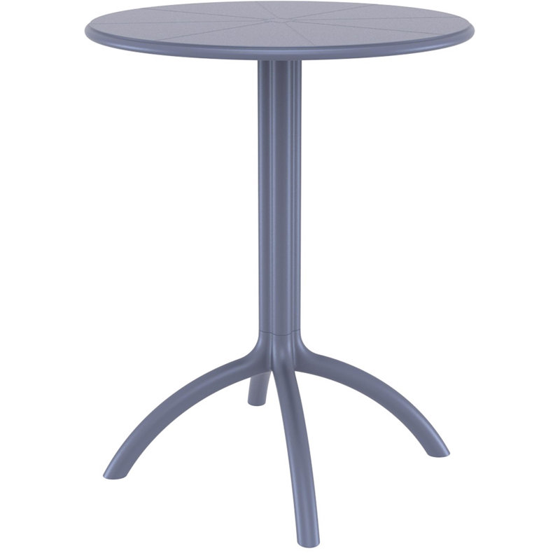 Round Outdoor Bar Table , 60cm cm W 60cm cm D, Dark Grey