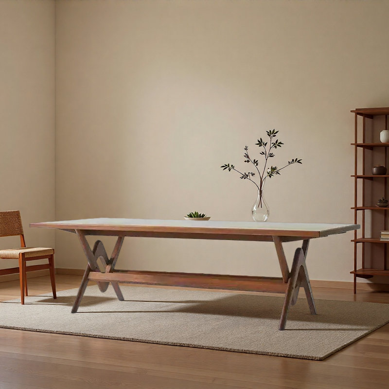 Table de salle à manger Wabi-sabi, H 29,53 po x L 62,99 po x l 33,46 po