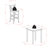 Hodges 3-Pc High Table with V-Back Bar Stools, Walnut