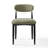 Velora Modern Green Chenille Upholstered Armless Dining Chair with Gold Back Frame-1543838201