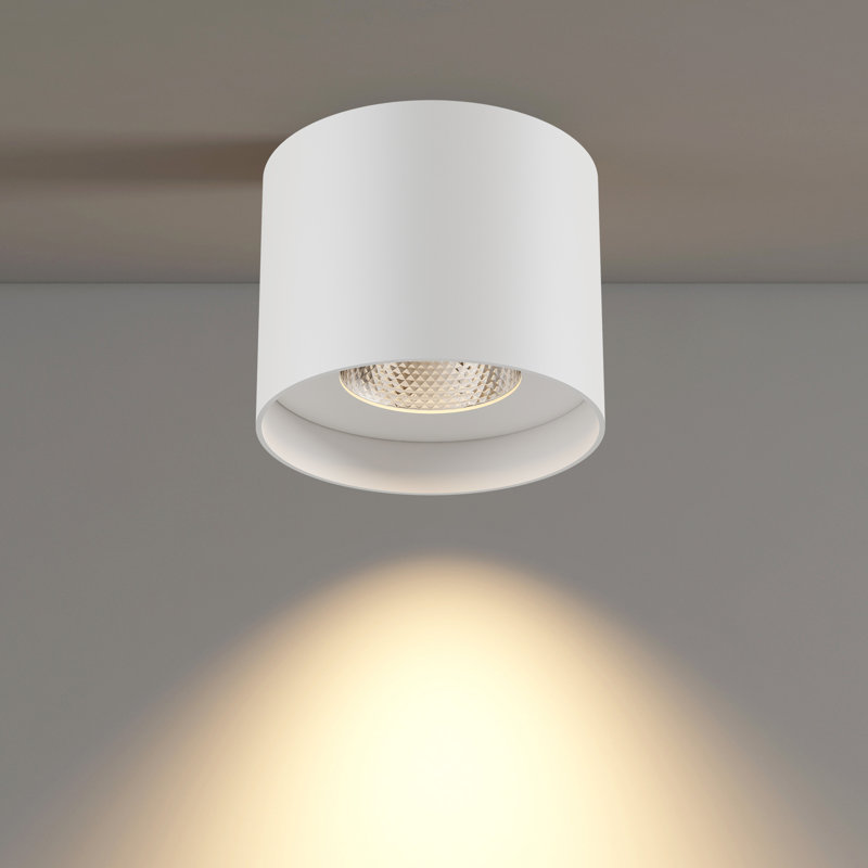 Plafonnier encastré, plafonnier cylindrique à DEL à intensité variable blanc, lampe de plafond moderne rustique en aluminium de 20 W 6 pouces pour vestibule dans le couloir de la cuisine
