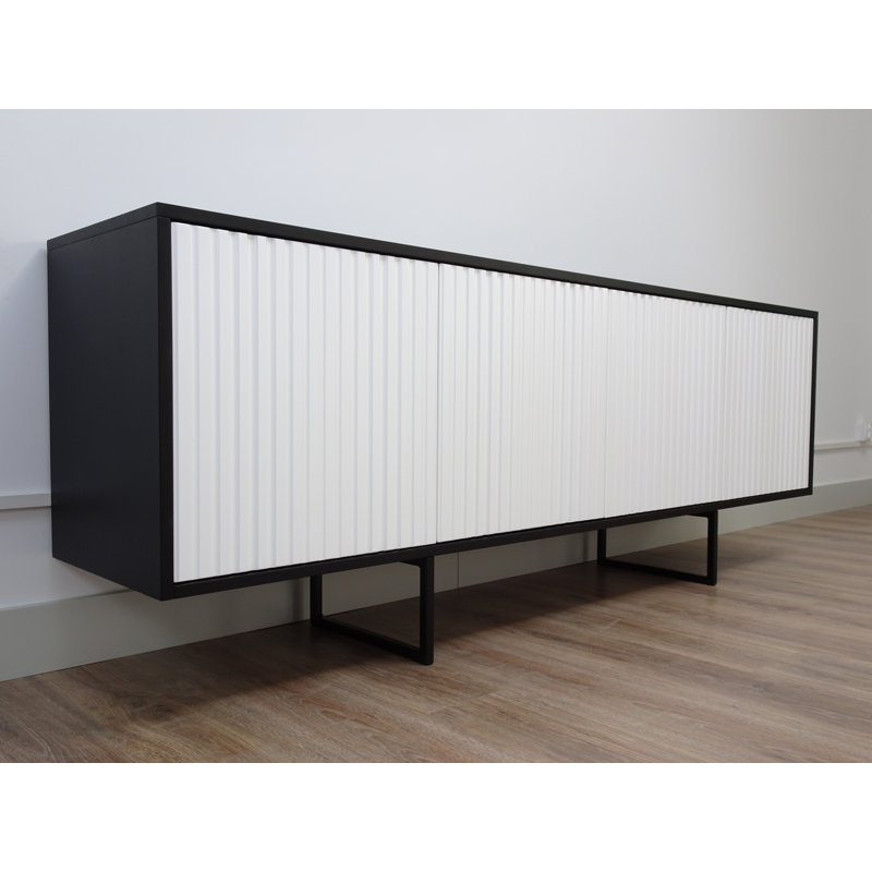 Largo 204cm Sideboard, Black/White