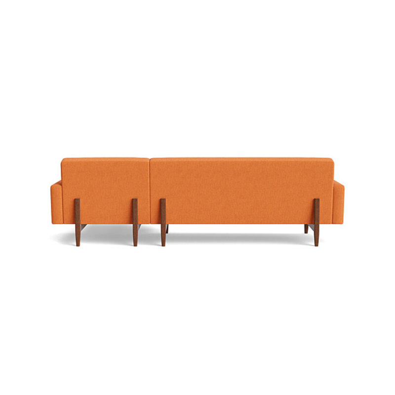 Tyler Chaise Sectional, Performance Weave - Carrot, Right Hand Facing