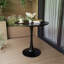 Table de salle à manger 31,5 "ronde, table de salle à manger tulipe 2 à 4 personnes avec plateau en panneau de fibres à densité moyenne et base à piédestal, table de bout Mid-Century-859595412