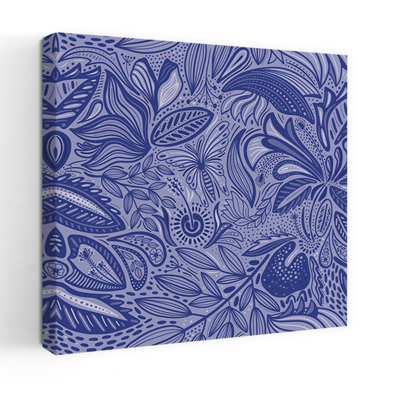 Art contemporain, art tropical papillon, H 48 po x l 48 po