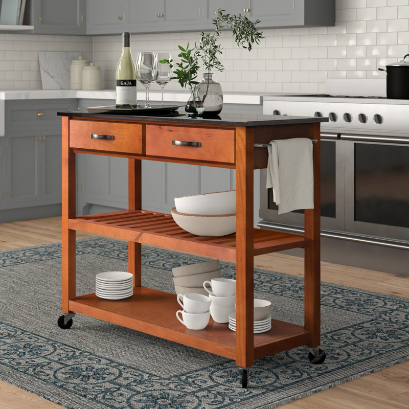 Cary Granite Top Kitchen Island, Cherry