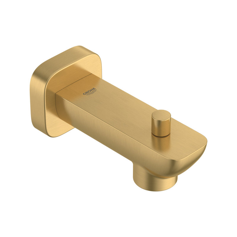 Cubeo Diverter Tub Spout, Brushed Cool Sunrise