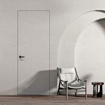 Porte intérieure régulière en bois manufacturé invisible sans cadre