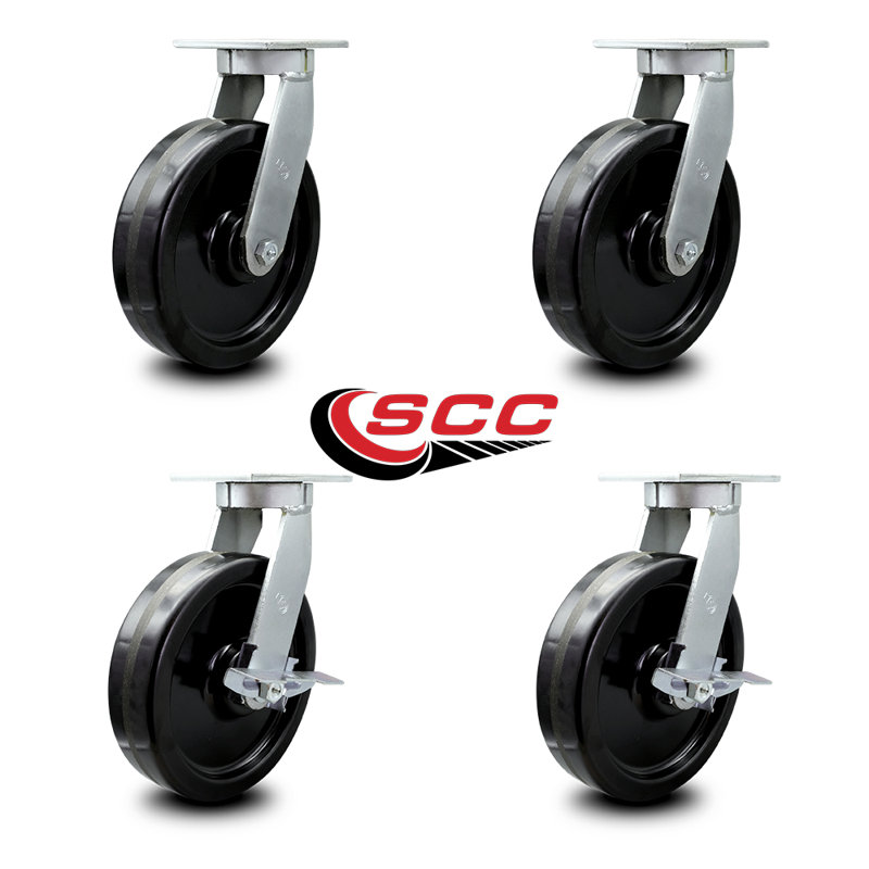 4 Piece Extra Heavy Duty Phenolic Caster Set
