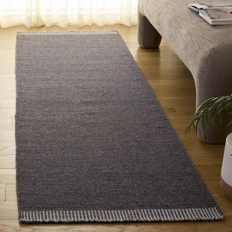 Vermont Hand Woven Wool;Cotton Solid Color Indoor Rug, Runner 2'3" x 8'