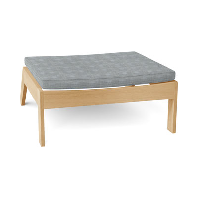 Repose-pieds d'extérieur en teck avec coussin Ashland