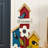 30"H Solid Wood Birdhouse Shaped Porch Décor