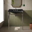 Lavabo de console de salle de bain mural 36 "avec pieds en acier inoxydable et 3 trous de robinet UnaMara-688782925-689076544-689076550
