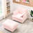 This single-seat corduroy sofa comes with an ottoman and throw pillows. It's perfect for sitting or lying down comfortably in the living room, on the balcony, or in the study-836046554