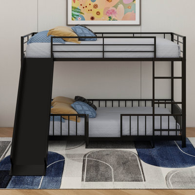 Metal Bunk Bed – Slide & Guardrails Included