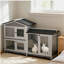 Cage mobile pour animaux, clapier en bois-123829756