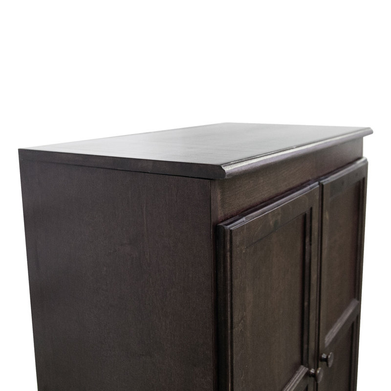 Armoire de rangement en bois Kesterson, 72 pouces avec 5 tablettes, Espresso