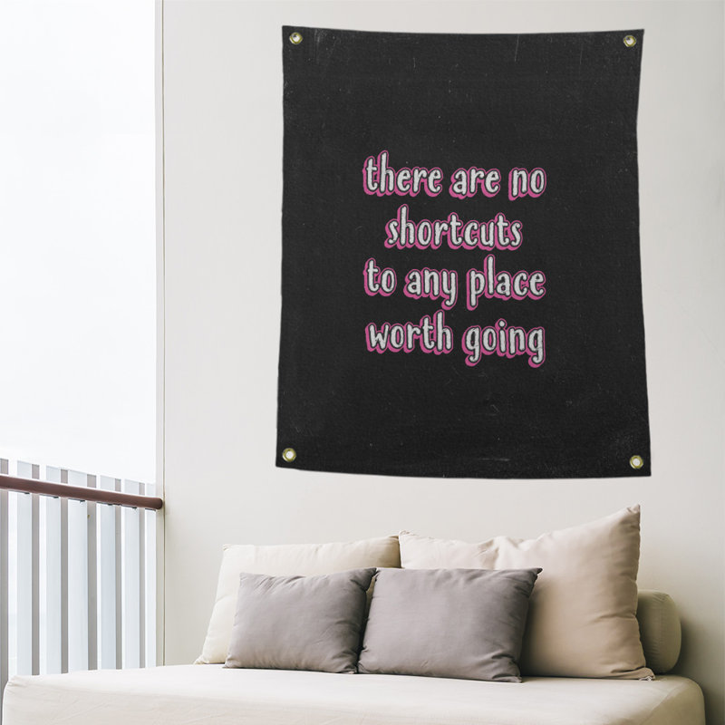 Tapisserie tableau noir en polyester pas de guillemets, H 36 po x l 26 po, Rose
