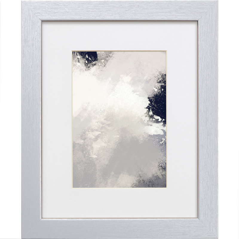 Cadre photo simple Hunziker, Argent brossé, 16 po x 24 po emmêlé à 12 po x 18 po
