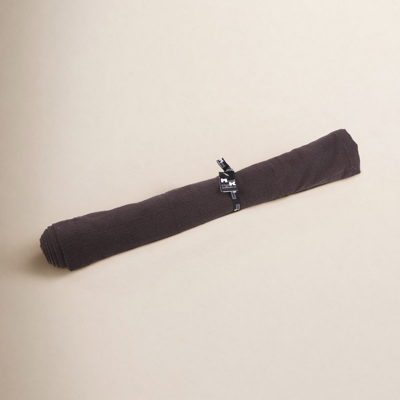 Nappe en lin blanc Solana, Anthracite