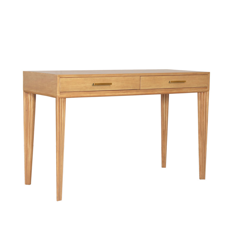 Barcelona Solid Wood Writing Desk, Natural