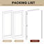 Porte intérieure avec cadre assorti - Porte intérieure française classique à 6 panneaux creux blanc-122743867