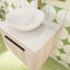 Meuble-lavabo mural simple 23,6 po avec plateau en ardoise-657537508