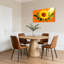 Ensemble de 1 tableau mural sur toile tendue représentant un tournesol-447983323