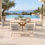 6 - Person Aluminum Patio Dining Set with Removable Cushions and Oval Sintered Stone Table