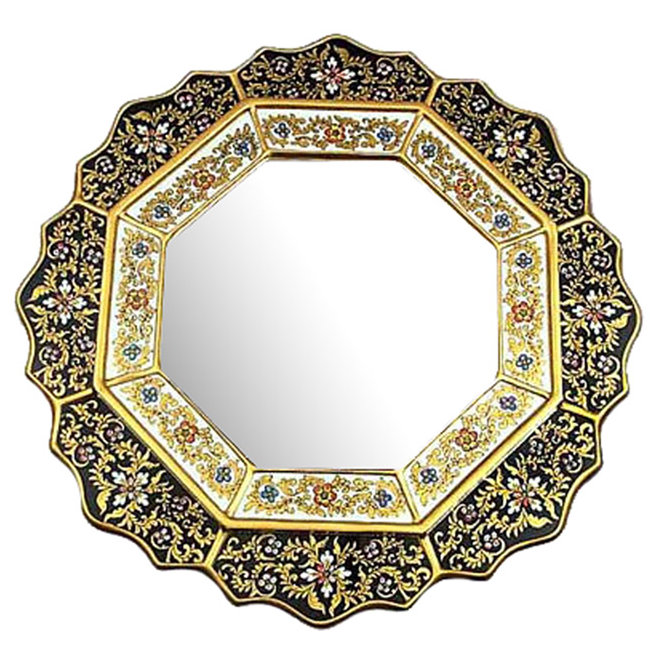 Ashtonbury Wood Round Wall Mirror