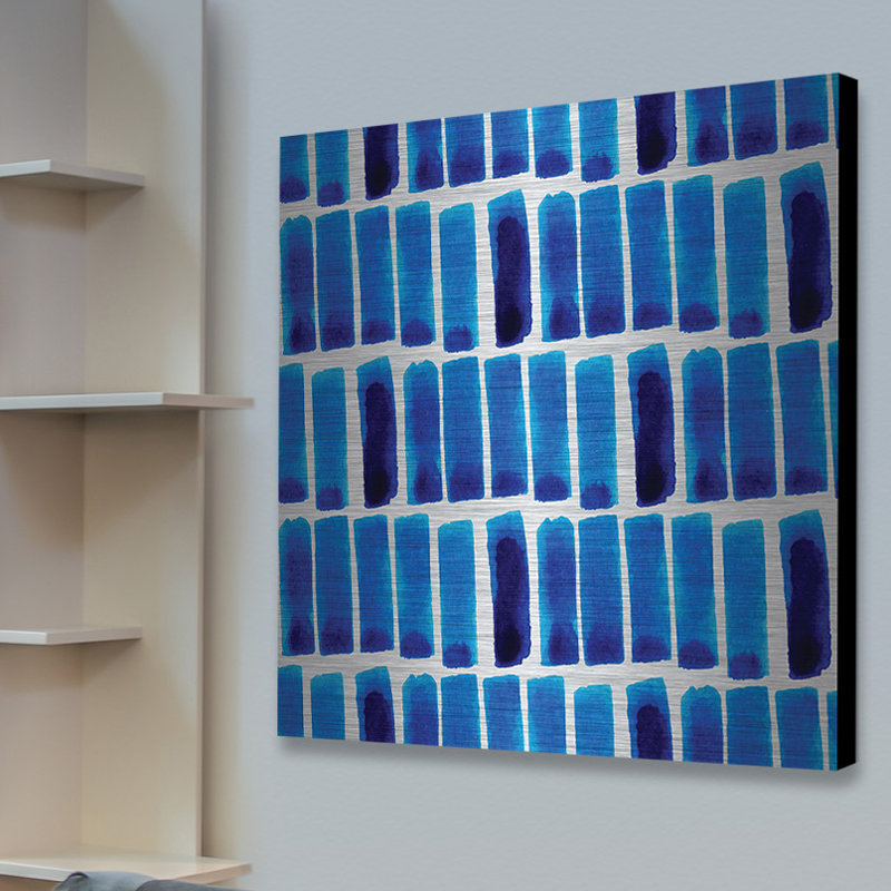 «The Blue Edge», reproduction d'art sur aluminium brossé, H 40 po x l 40 po x P 1,5 po