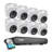 8CH Wired PoE 4MP Outdoor Security Camera System 2TB HDD with Audio, Human Detection, Remote View
