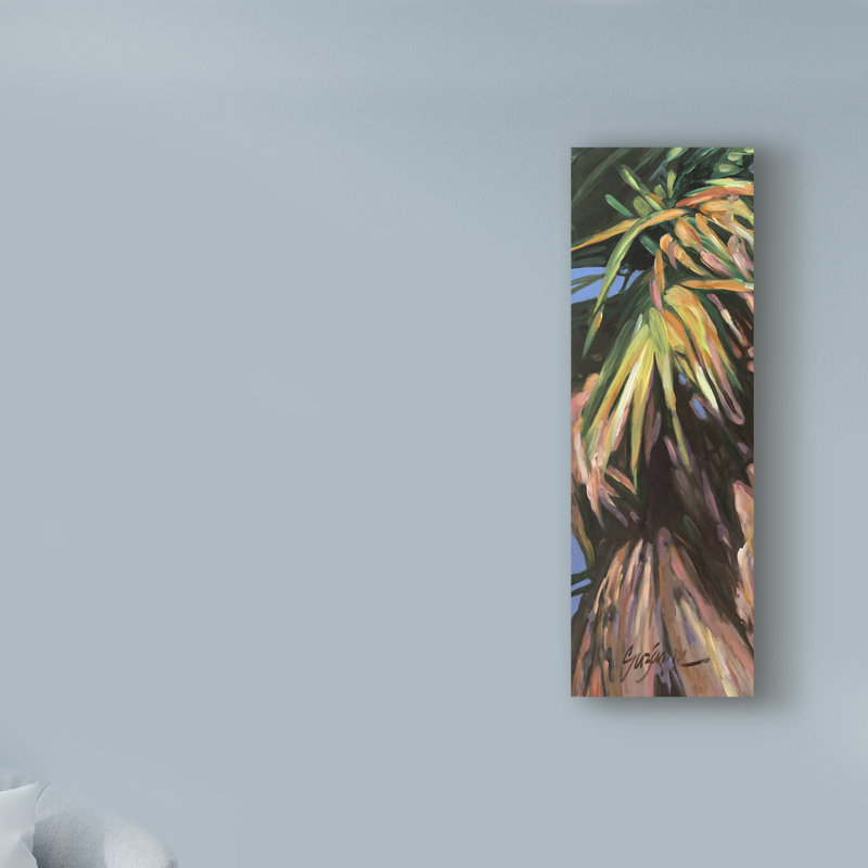 « wild palm i », reproduction d’impression sur toile tendue, H 19 po x l 6 po x P 2 po