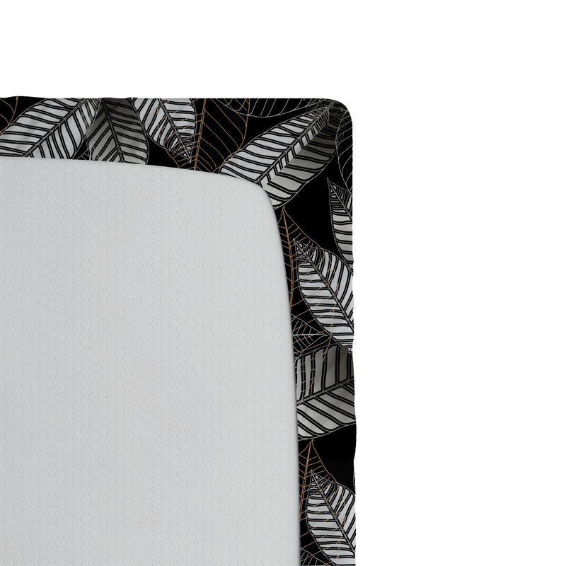 Drap-housse à motif de feuilles Ambesonne, Twin Fitted Sheet