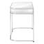 Bureau d'ordinateur, bureau personnel, ordinateur portable, tiroirs de rangement, L 48 po, bureau, métal, stratifié, blanc, chrome