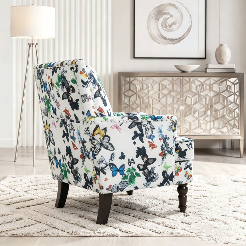 Chaise d'appoint rembourrée, White