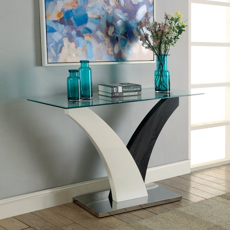Jamel 48'' Glass Top Console Table