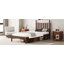 Lit plateforme en bois avec tête de lit en forme de gourde, lit plateforme de style rétro avec support à lattes en bois-92680476