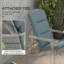 Coussin de chaise d'extérieur avec attaches de dossier Adirondack, gris foncé-141563210-141563209