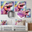 Cubiste coloré Trex Dino III - art mural dinosaure-85497425