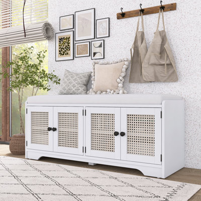 Banc de rangement en bois Rustic