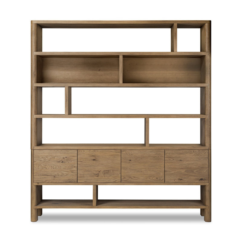 Hecate Bookcase Storage Bookcase, Worn Oak