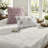 Romantic Blush Bedding Set, Polyester Comfort For Stylish Bedrooms
