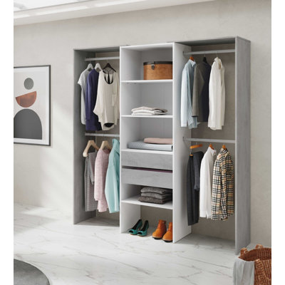 Cansever 70.47cm Solid Wood Closet System