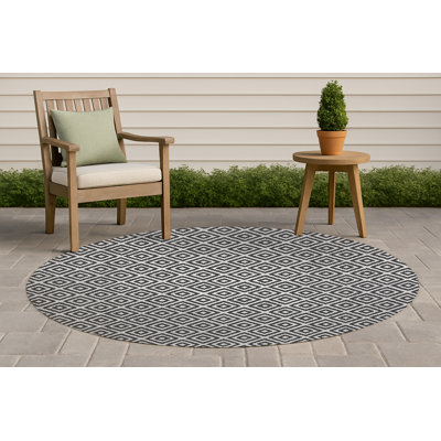 Tapis d'extérieur antidérapant Ikat Grunge