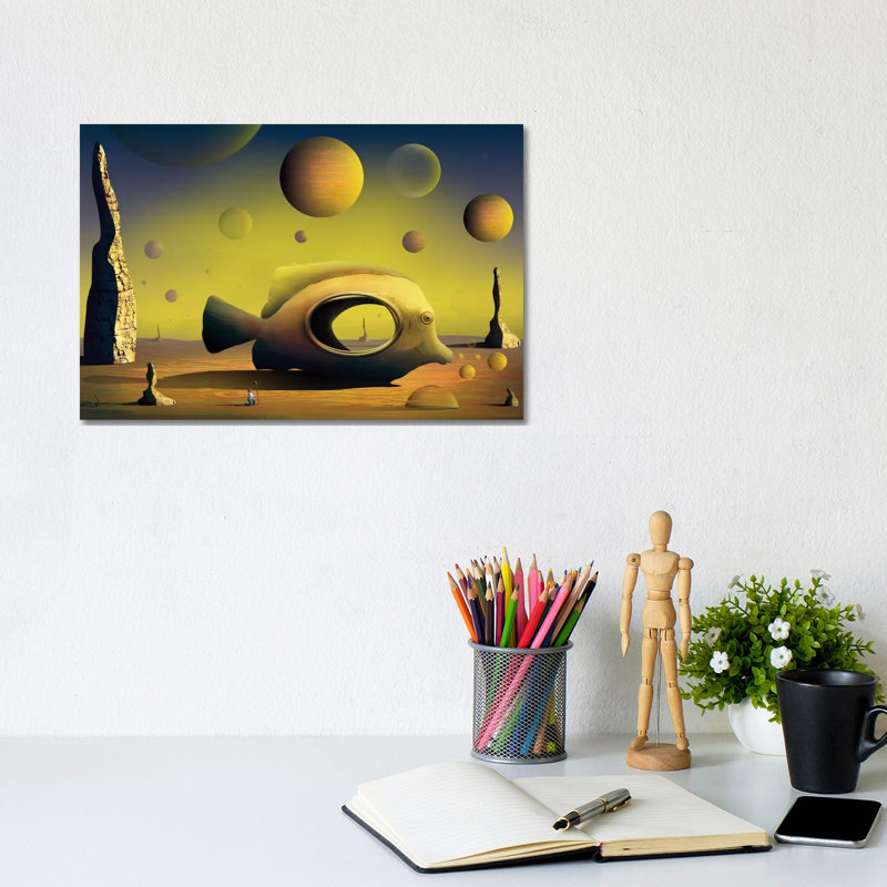Paisagem Com Peixe (Landscape With Fish) by Marcel Caram - Print on Canvas, Wrapped Canvas