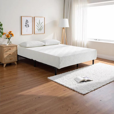Visco Gel Infused Memory Foam Mattress in a Box, Queen Size, 8 Inch Extra Firm Support, Cool & Relaxed Sleep with High-Density Foam, White