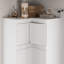Armoire d'angle en L avec armoire supérieure
