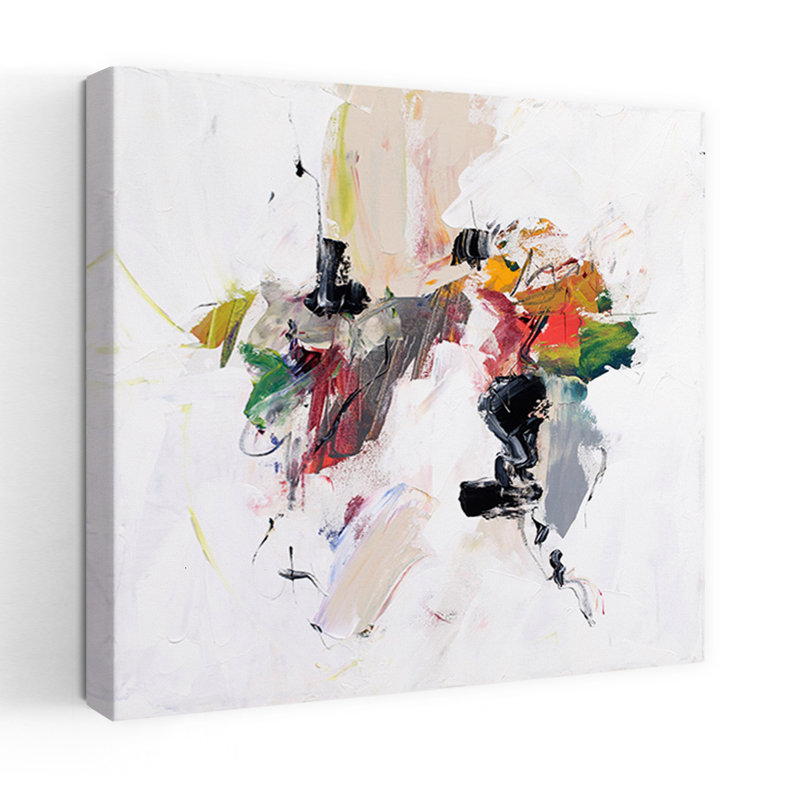 Go For It, art abstrait contemporain, H 18 po x l 18 po